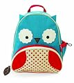 Skip Hop Zoo Pack Little Kid Owl Backpack, Blue/Red