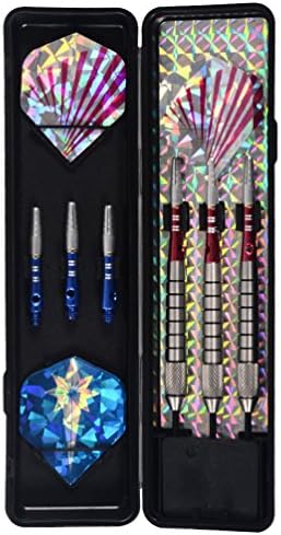 Kingrich 28 Grams Steel Tip Tungsten Darts 95% Tungsten, Spin Dart Shafts and Standard Flights