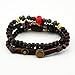 November's Chopin (TM) Multi Layer Leaf Pendant Wood Beads Adjustable Wrap Bracelet Link Wrist Necklace