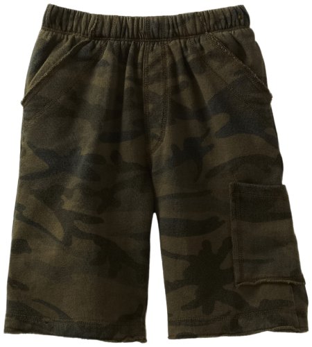 Charlie Rocket Boys 2-7 Camo Fleece Cargo Short, Olive, 5