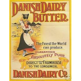1900 DANISH DARIY BUTTER METAL ADVERTISING WALL SIGN RETRO FUN GIFT