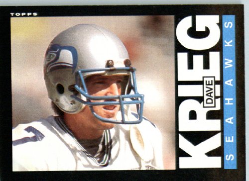 1985 Topps # 388 Dave Krieg Seattle Seahawks Football Card - Shipped In Protective Screwdown Display Case!