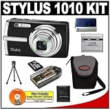 cheap Olympus Stylus 1010 10.1MP Digital Camera with 7x Optical Zoom (Black) + 4GB microSDHC Card with Card Reader + Spare Li-50B Battery + Compact Padded Camera Case