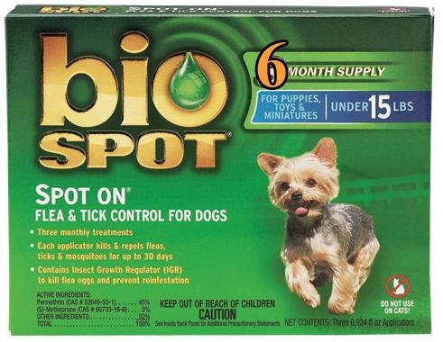 Bio Spot Spot On for Dogs under 15 lbs. - 6 Month Supply