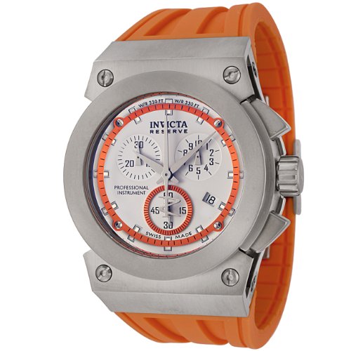 Invicta Women's 5566 Reserve Collection Akula Sport Chronograph Orange Rubber Watch