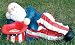 American Shop - Deko Gartenzwerg Uncle Sam, liegend