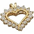 14K Yellow Gold Full Journey Heart Diamond Pendant