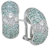 18KW Paraiba Tourmaline and Diamond Earrings