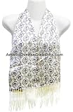 Chinese Apparel / Chinese Clothing & Accessories: Chinese Silk Scarf - Dragon Symbols