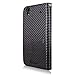 Cellularvilla Wallet Case for ZTE Boost MAX N9520 Pu Leather Wallet Card Flip Open Pocket Case Cover Pouch (Carbon Fiber Black)
