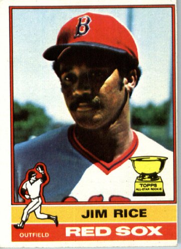 1976 Topps #340 Jim Rice Boston Red Sox Baseball Card In a Protective Screwdown Display Case