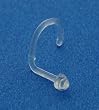 Clear Nose Screw Retainer - Cone - 18G - Sold as a Pair
