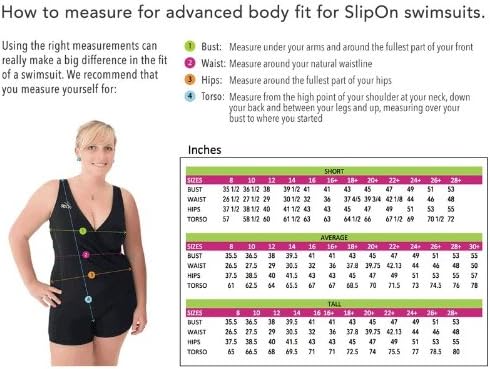 SlipOn Print Swimming Suits for Women Plus Sizes (Black Flower Print Boxed Leg Average, 20+)