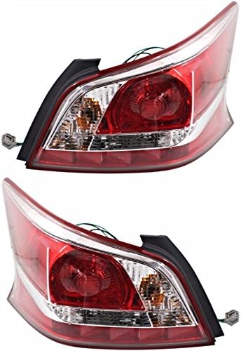 Fits 13-15 NISSAN ALTIMA SEDAN LEFT &amp; RIGHT TAIL LAMP ASSM STAND TYPE W/RED TRIM