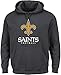 NFL New Orleans Saints Men's Our Team Long Sleeve Screen Print Hooded Fleece Pullover, Large, Charcoal Heather