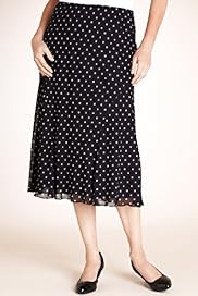 Classic Collection Spot Print Chiffon Skirt