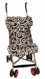 Black & Cream Swirl Stroller Liner