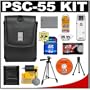 Canon PowerShot PSC-55 Deluxe Leather Compact Case + NB-5L Battery + 4GB Card + Tripod + Accessory Kit for SD990 IS, SD950 IS, SD890 IS, SD880 IS, SD850 IS, SD790 IS Digital Cameras