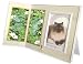 Four Feet in Heaven Poem Cat Memorial Keepsake Picture Frame and Pet Loss Sympathy Gift, Warm White with Foil Accent