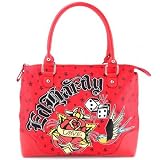 Ed Hardy Let It Ride Paula Large Tote Bag - Red
