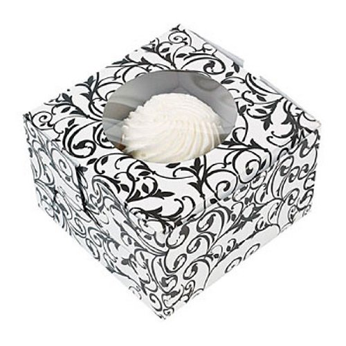 Black & White Cupcake Boxes (1 dz) Black & White Cupcake Boxes (1 dz)