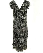 Jones New York Signature Woman Floral Silk Crinkle Dress
