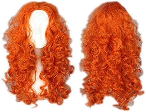 Sswing Anime Heat Resistant Fiber Curly Wig(Multicolored,28inch,1 of set)