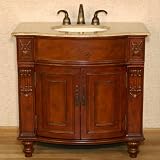 36 Bathroom Furniture Travertine Top Single Sink Vanity Cabinet 192T