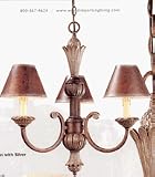 Regency Collection Chandelier In Oxide Brass With Silver Finish - 3 Bulbs