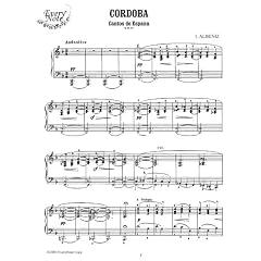 Albeniz Cordoba from "Cantos de Espana": Instantly download and print sheet music