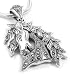 Sterling Silver Mystic Unicorn Horse Head Pendant with Genuine Marcasite