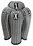 Jaci s Gems Black & White Houndtooth Head Cover Set