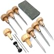 6 Gravers & Clock Engraver Wood Handles Sharpener Tools