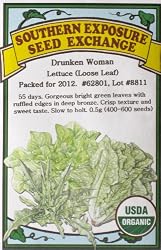 Organic "Drunken Woman" Loose Leaf Lettuce Seeds