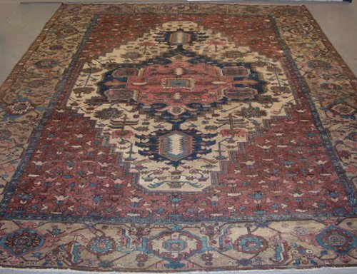 12x16 ANTIQUE 1880S PERSIAN SERAPI ORIENTAL AREA 