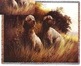 Clumber Spaniel Dogs Cotton Tapestry Throw Blanket