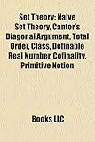 Set Theory: Naive Set Theory, Cantor's Diagonal Argument, Total Order, Class, Definable Real Number, Cofinality, Primitive Notion-