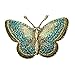 ID 2286 Shiny Butterfly Patch Garden Fairy Insect Embroidered Iron On Applique