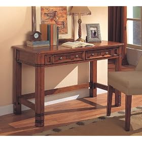Beautiful Brown Cherry Finish Home Office Accent Writing Desk