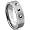 Tungsten Carbide Black Diamond Flat Top Wedding Band Ring Sz 7.0 SN#641