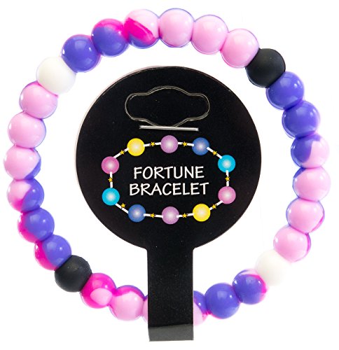 Tie Dye Silicone Fortune Bracelets (pink/black/white)