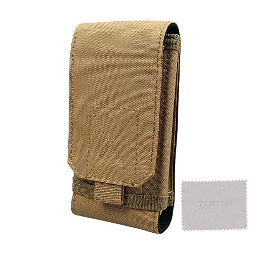 xhorizon TM ZA5 Large Size Army Molle Camo Military 1000D Nylon Versatile Utility Tough Heavy Duty Compatible Tactical Universal Waist Pack Bags Casual Climbing Hiking Outdoor Rock Holster Case Big Cycling Carrying Pouch with Belt Loop Waist Bag / Po