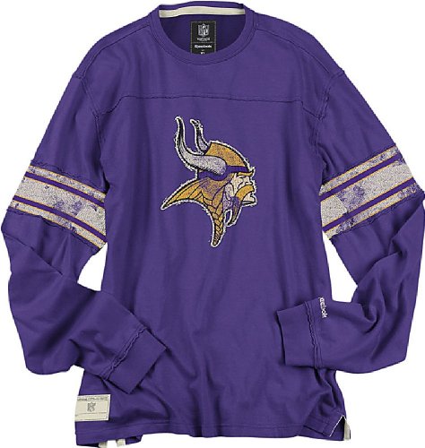 Reebok Minnesota Vikings Purple Vintage Applique Throwback Shirt (M=40)