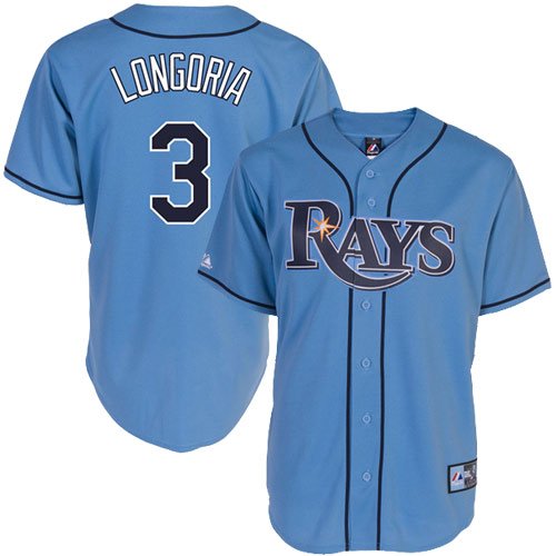Tampa Bay Rays Replica Evan Longoria Alternate 2 Jersey Large