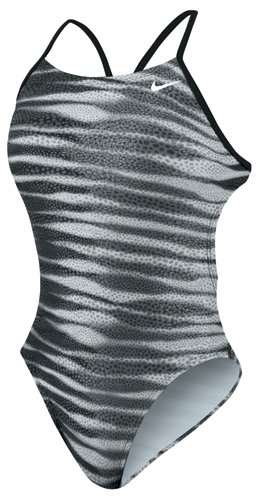 Nike Swim TFSS0006 Womens Foil Skin Cut Out Tank, Black-20