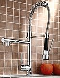 Rozinsanitary Pull Down Kitchen Sink Faucet Swivel Spout Mixer Chrome Finish