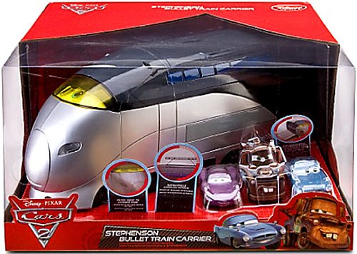 Disney / Pixar CARS 2 Exclusive Transporter Stephenson Bullet Train Carrier On Sale