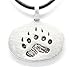 Pewter Bear Claw Paw Gay Pride Lgbt Pendant, Leather Necklace