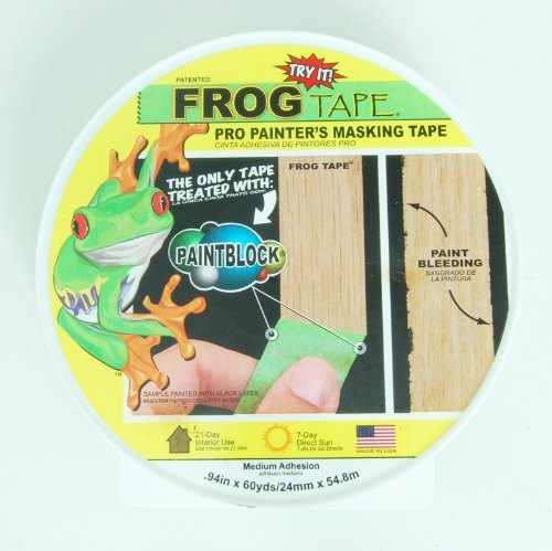 Frog Tape 82011 Pro Painters Masking Tape, 1-Inch by 60-Yards, Green