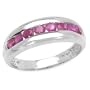 1.00 Carat Genuine Ruby Silver Ring